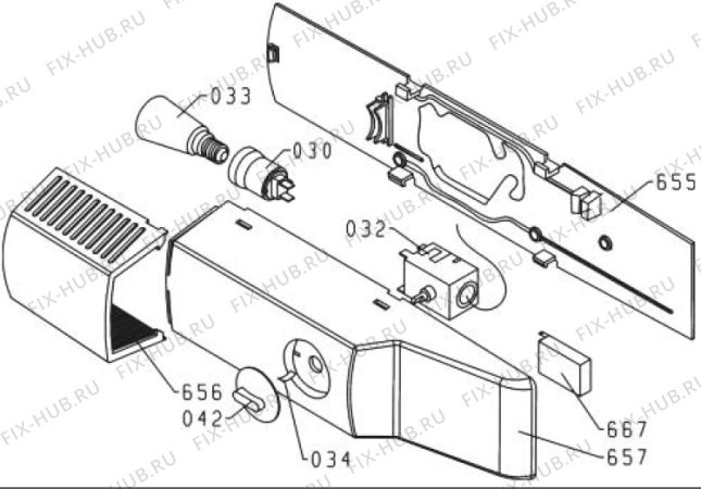 Взрыв-схема холодильника Upo R2110 (335512, HS2226) - Схема узла 03