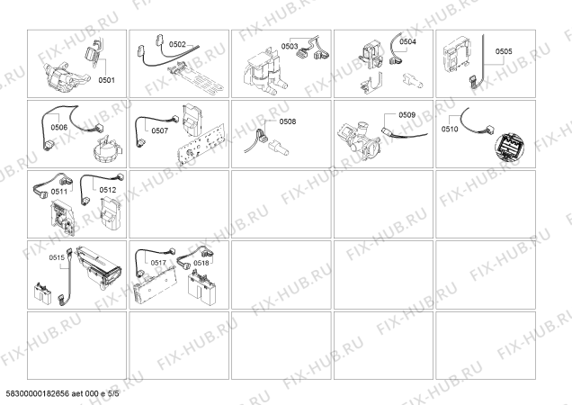 Взрыв-схема стиральной машины Bosch WAT24660TR Serie 8 Akilli Dozaj sistemi - Схема узла 05