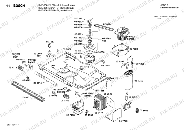 Схема №1 HMG8661FF с изображением Передняя панель для микроволновой печи Bosch 00092817