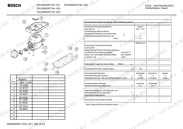 Схема №2 KSU40620FF с изображением Инструкция по эксплуатации для холодильной камеры Bosch 00584919