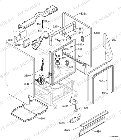 Схема №5 FAVG320 с изображением Панель для посудомойки Aeg 1525333041
