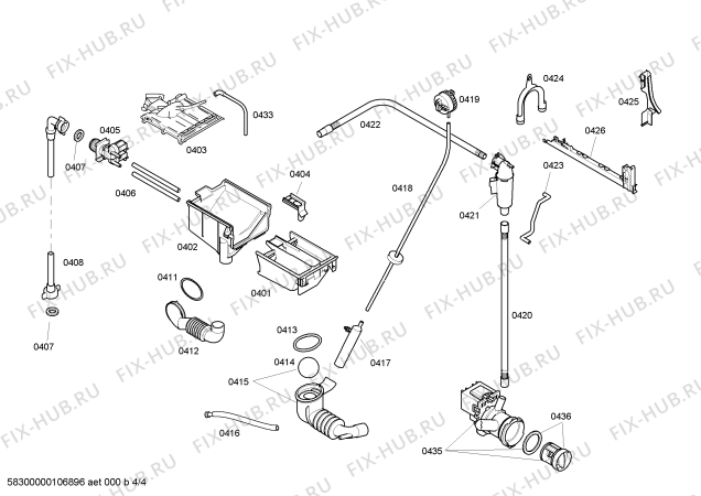 Схема №2 WFL160ANL Exclusiv Maxx WFL160 A с изображением Бак для стиралки Bosch 00242723