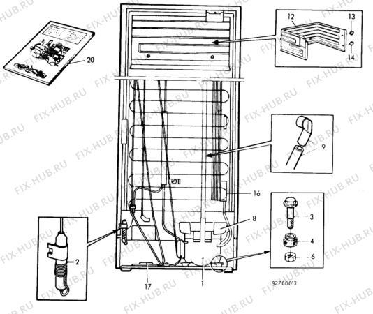 Взрыв-схема холодильника Frigidaire FCDF135E - Схема узла C10 Cold, users manual