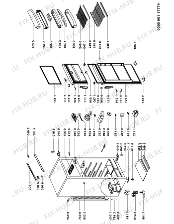 Схема №1 ART 942/G с изображением Дверь для холодильника Whirlpool 481241618968