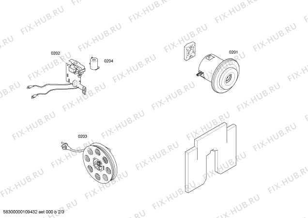 Взрыв-схема пылесоса Bosch BSD2820 BOSCH - Схема узла 02