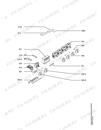 Взрыв-схема плиты (духовки) Aeg E33002-1-M EUROLINE - Схема узла Functional parts 267