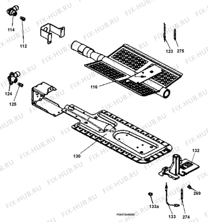 Взрыв-схема плиты (духовки) Electrolux EKG511104W - Схема узла Section 7