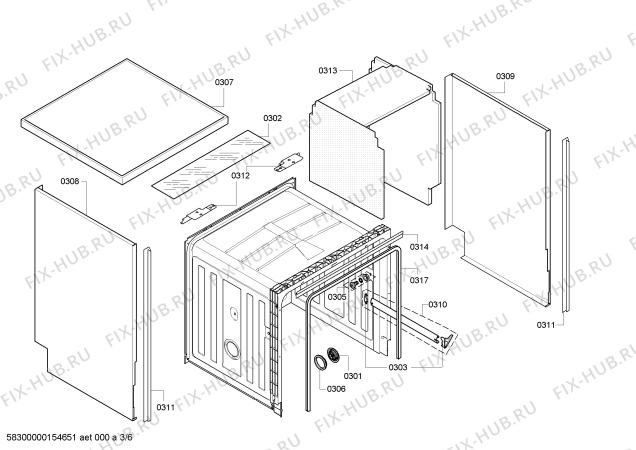 Схема №3 ATS-150E с изображением Краткая инструкция для посудомойки Bosch 00537102