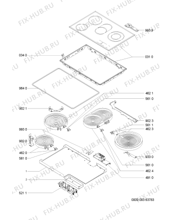 Схема №1 AKM 970/IX/G/01 с изображением Втулка для электропечи Whirlpool 481244039493