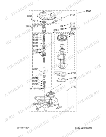 Схема №7 4PWTW5905SG0 с изображением Уплотнитель (прокладка) для стиральной машины Whirlpool 481903950194
