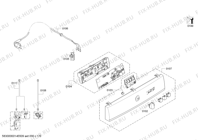 Схема №3 WT44C000EE с изображением Панель управления для сушилки Siemens 00677668