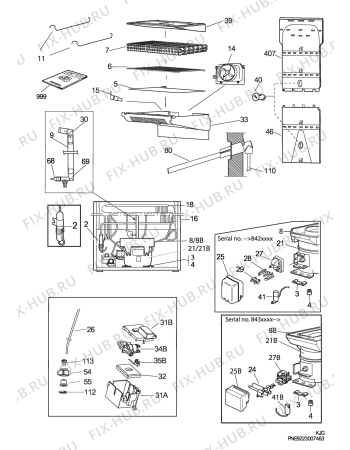 Взрыв-схема холодильника Aeg Electrolux A82965-GA2 - Схема узла C10 Cold, users manual