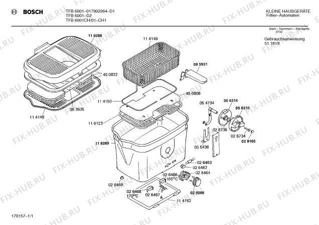 Схема №1 TFB6001CH с изображением Переключатель для тостера (фритюрницы) Bosch 00056315