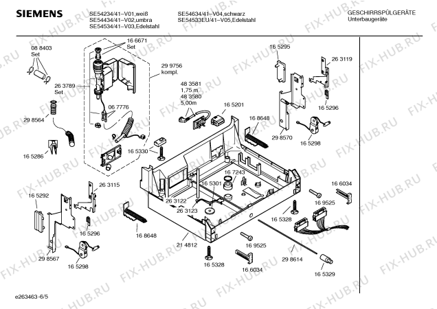 Схема №4 SE54633EU с изображением Вкладыш в панель для посудомойки Siemens 00359799