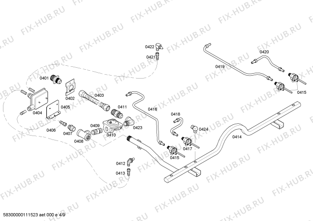 Схема №4 P364GLCLP с изображением Переключатель для плиты (духовки) Bosch 00600598