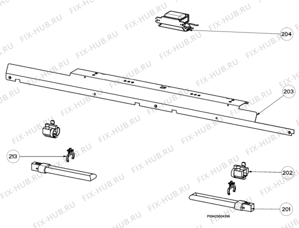 Взрыв-схема вытяжки Electrolux EFP90033X - Схема узла Section 3