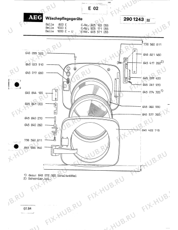 Взрыв-схема посудомоечной машины Aeg BELLA 1000 E - Схема узла Section2