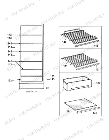 Взрыв-схема холодильника Marijnen CM3030RC - Схема узла Internal parts