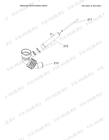 Схема №5 WK1200V с изображением Вал для стиральной машины Whirlpool 482000016110