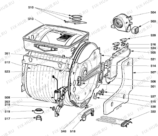 Взрыв-схема стиральной машины Gorenje WTD64130DE (354300, L10EWD3131121) - Схема узла 05