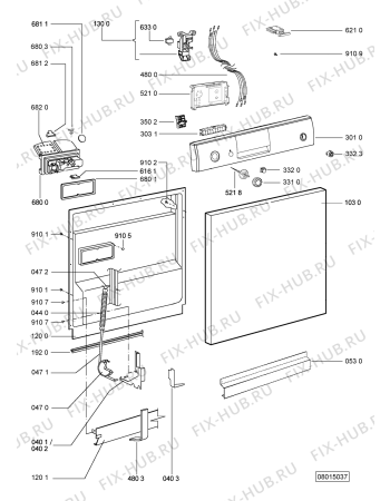 Схема №1 ADP 4556/7 WH с изображением Микромодуль для посудомоечной машины Whirlpool 480140100449