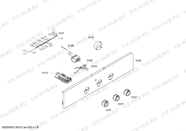 Схема №4 CF12450 с изображением Кабель для духового шкафа Bosch 00652512