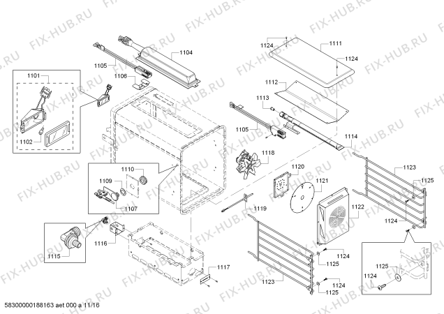 Схема №12 PRD486NLGU Thermador с изображением Крепежный набор для духового шкафа Bosch 00706471
