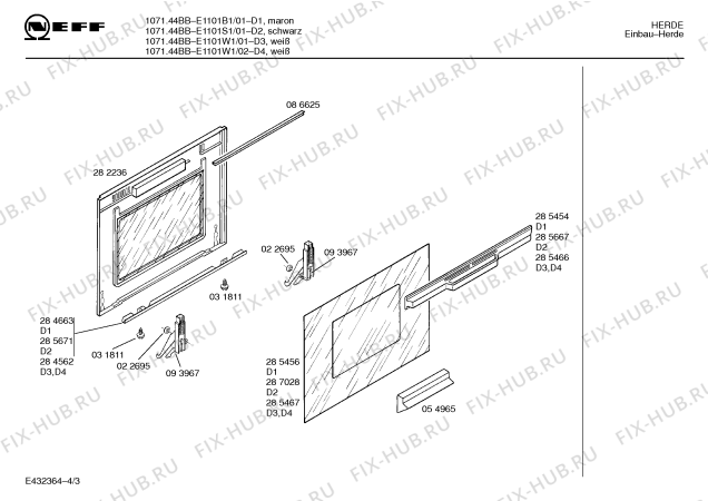 Схема №2 E1101S1 1071.44BB с изображением Переключатель для плиты (духовки) Bosch 00151489