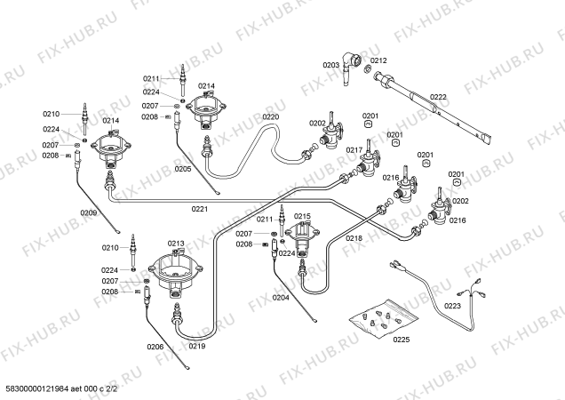 Схема №2 CA17553IL с изображением Столешница для электропечи Bosch 00608687