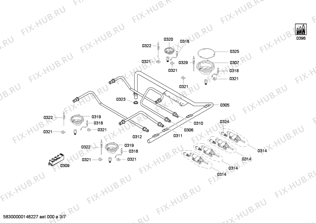 Схема №3 HY425200N с изображением Крышка для духового шкафа Siemens 00620008