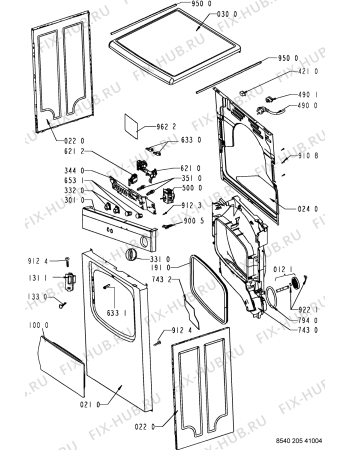 Схема №2 AWL 205 с изображением Декоративная панель для электросушки Whirlpool 481245215376
