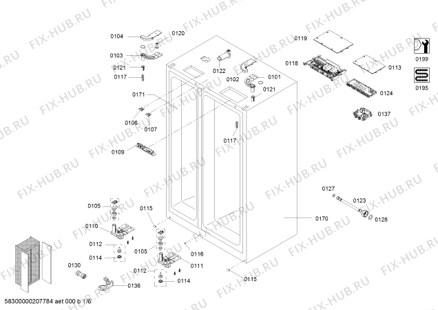 Схема №4 RS295355, Gaggenau с изображением Дверь для холодильника Bosch 00717528