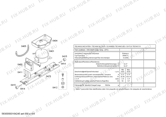 Взрыв-схема холодильника Siemens KG39NEI32 Extrakasse - Схема узла 04
