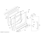 Схема №4 3HB539XDC Einländervarianten mit LO ausserhalb LOT с изображением Фронтальное стекло для плиты (духовки) Bosch 00688379
