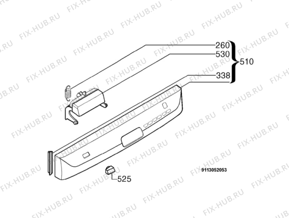 Взрыв-схема посудомоечной машины Electrolux ESF66842X - Схема узла Command panel 037