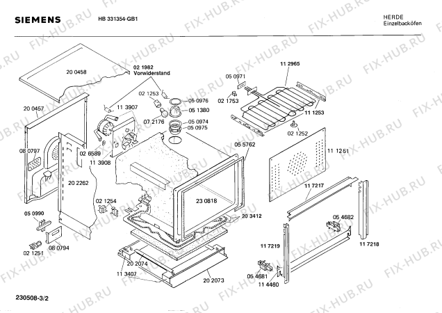 Схема №2 HE3303 с изображением Ручка для плиты (духовки) Siemens 00117229