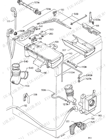 Взрыв-схема стиральной машины Zanussi ZF1045SJ - Схема узла Hydraulic System 272