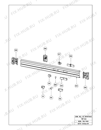 Взрыв-схема вытяжки Beko BEKO CFB 6437 W 60 CM STANDART HOOD (8904840200) - EV