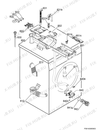 Взрыв-схема стиральной машины Electrolux EWF1276HDW - Схема узла Hydraulic System 272