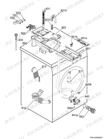 Взрыв-схема стиральной машины Electrolux EWF1277ST - Схема узла Hydraulic System 272