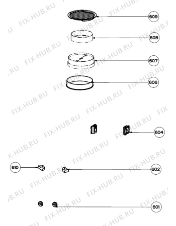 Взрыв-схема вытяжки Aeg Electrolux 7509D-M/A - Схема узла Section 5