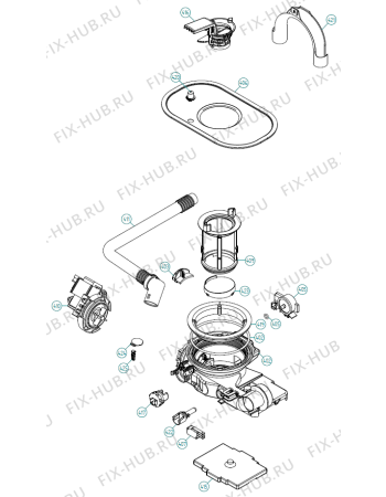Взрыв-схема посудомоечной машины Gorenje GDV651XL SI   -Titan FI Soft (900001398, DW70.3) - Схема узла 04