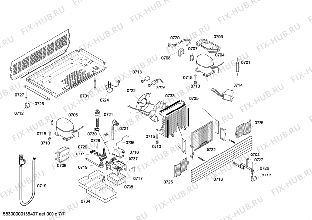 Схема №7 RX496290 с изображением Конденсатор для холодильника Bosch 00431578