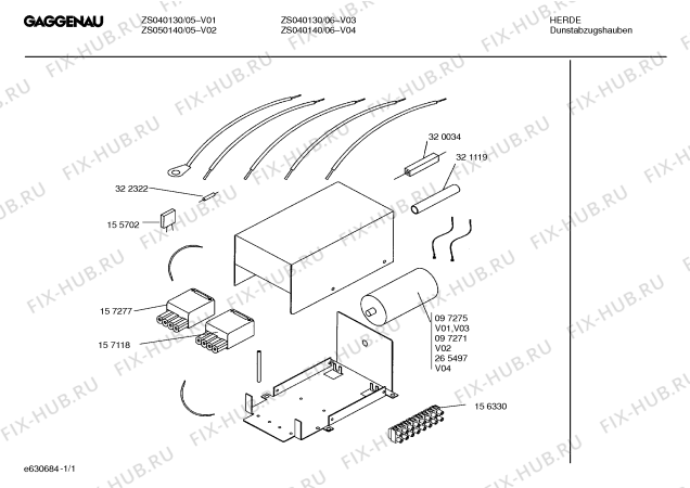 Схема №1 ZS050140 с изображением Конденсатор для электровытяжки Bosch 00265497