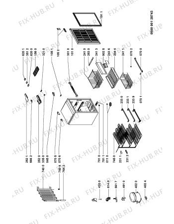 Схема №1 AFE 858/1 с изображением Дверца для холодильной камеры Whirlpool 481231028241