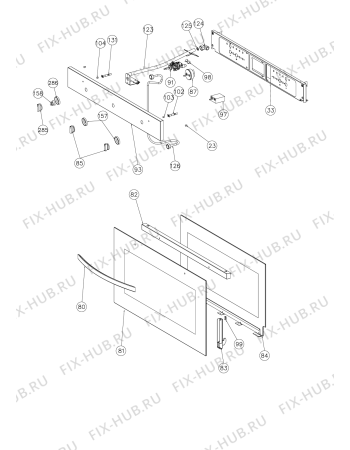 Схема №1 FGIM211MIX (F081851) с изображением Панель для духового шкафа Indesit C00296930