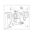 Схема №1 AWG 255 с изображением Тумблер для сушильной машины Whirlpool 481231038507