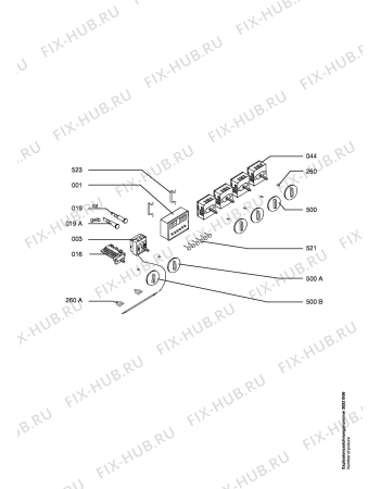 Взрыв-схема плиты (духовки) Aeg 4209V-EW - Схема узла Functional parts