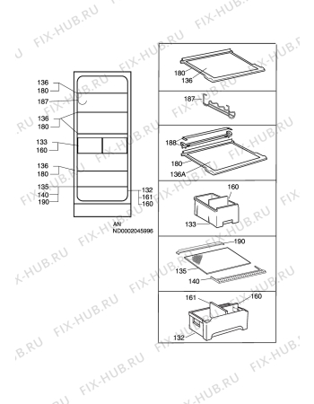 Взрыв-схема холодильника Electrolux ER8310C - Схема узла C10 Interior