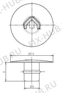 Большое фото - Втулка двери для холодильной камеры Electrolux 2230250058 в гипермаркете Fix-Hub